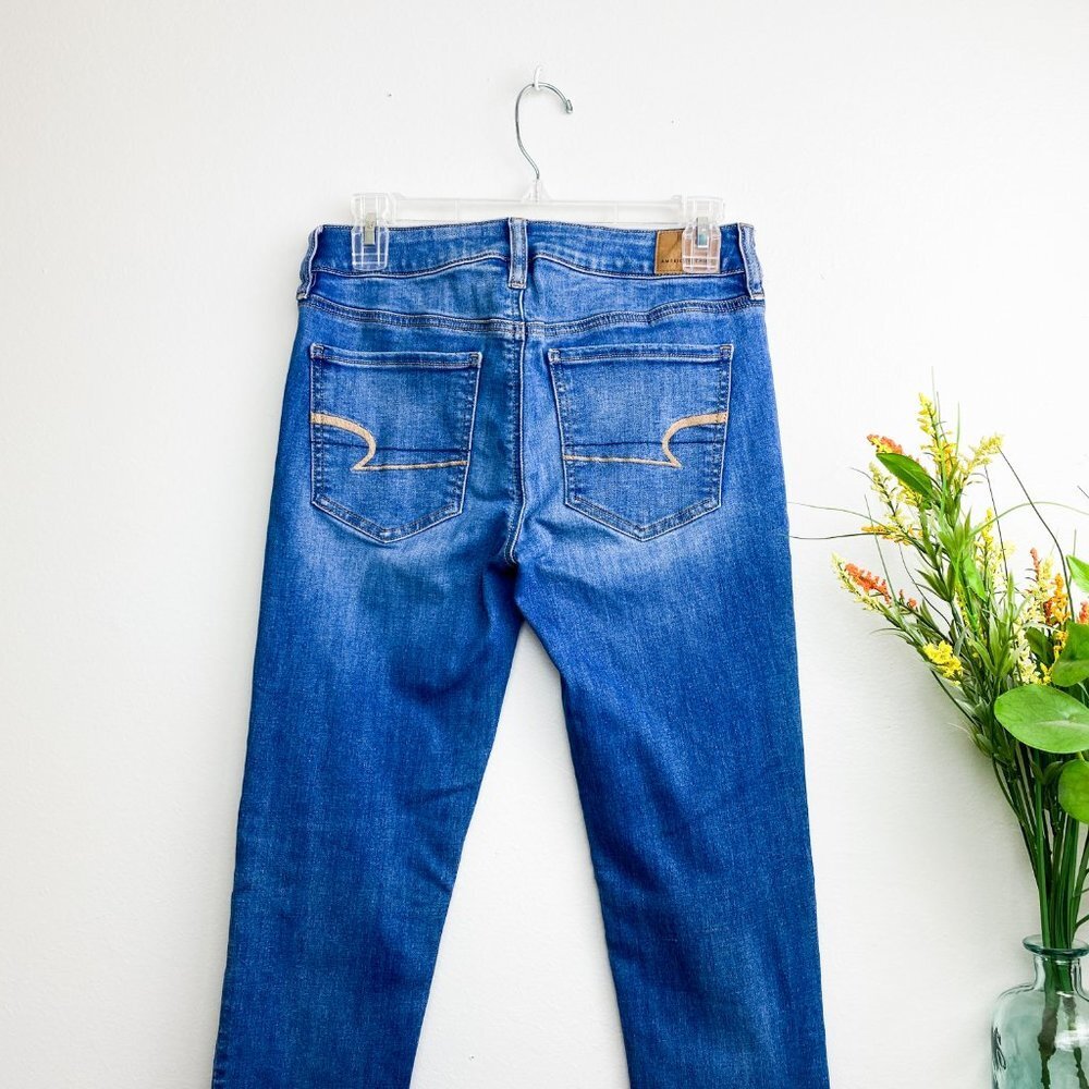 ⭐️ AMERICAN EAGLE Blue Jeggings Skinny Jeans 6 Long - Picture 6 of 8